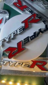 Chữ nổi Type R được dán phía sau xe Honda City Civic CR-V Accord Brio..