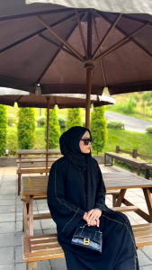 Abaya Gamis Hitam mida jalabiya Dubai Turky Muslim Abaya Fashion Wanita Terbaru