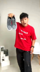 Sepatu Casual Sneakers Pria Kuzatura Abu Premium