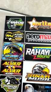Stiker Miniatur Soundsystem Bahan Cromo (Tidak Anti Air)