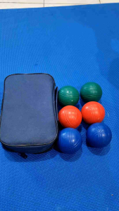 Plastic Bocce Balls set of 6 pcs with Bag 67cm diameter in easy carryon bag.