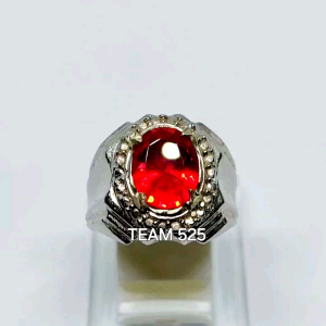 Cincin Batu Merah Delima Siam Cutting Dim 10x8 Merah Paparacha Elegan