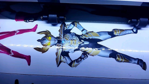 Stiker Dinding ULTRAMAN TAIGA Ukuran 30-45 cm Vinyl Putih Tahan Air