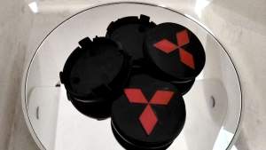 TUTUP VELG DOP AS RODA MERAH MITSUBISHI PAJERO SPORT OUTLANDER TRITTON DIAMETER 6 Cm