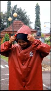 AFFA Jas Hujan Pria Wanita Setelan Dewasa Bahan Tebal Elastis Anti Rembes