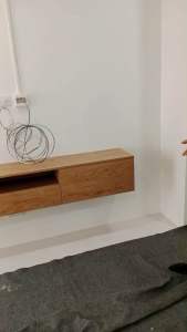 Tomato Home ชั้นทีวีติดผนัง Rome wall TV unit กว้าง200ซม | ชั้นทีวีมินิมอล เหมาะทีวีใหญ่สุด 85นิ้ว | ดีไซน์และสีเท่สุดๆ