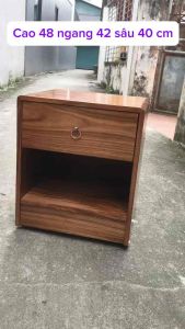 Tủ đầu giường gỗ hương Vân có hộc bí mật thẻ từ khi mở