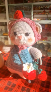 Thú nhồi bông gấu móc len thủ công đồ chơi nhồi bông cao cấp