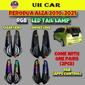 (RGB) Perodua Alza 2010-2021 Dynamic Led Tail Lamp Taillamp Taillight Light With Running Signal Smoke App Control