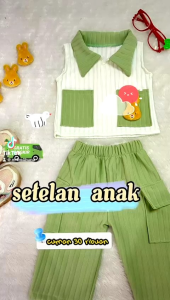 HSN Setelan Anak Perempuan Viral Terbaru Set Knit Anak Perempuan usia 1 sampai 7 tahun kisd