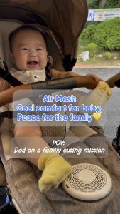Baby Stroller Cooling Seat with Built-in Fan | Singapore Brand | USB-Powered Gentle Airflow Pad Under Baby’s Back for Strollers & Car Seats (Use with Your Own Power Bank) | Native Summer Air Mesh | Stroller Seat With Fan | Local Baby Brand