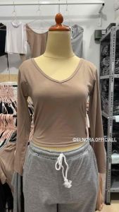 CROPTOP KERAH V & BAJU CROP KOREA: Pilihan Modis Tangan Panjang
