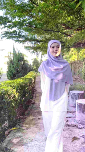 Tudung Raya Bawal Curve Bidang 50 Cotton Voile/ mudah bentuk/awning on point/kain sejuk/tudung Raya/tudung borong