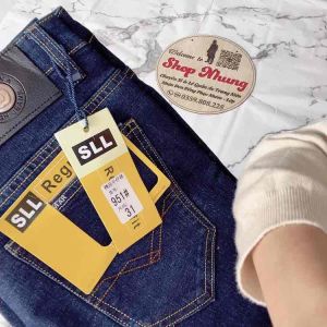 Quần jeans nam ống suông đũng dài hàng quảng châu cao cấp co giãn tốt