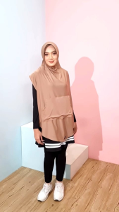 Hijab Bergo Jumbo Saku dengan Busa Pad Terbaru