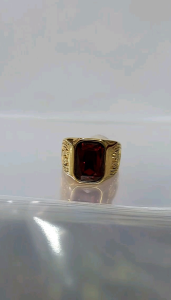 Cincin Pria Titanium Steel Anti Karat Tidak Luntur Batu Natural