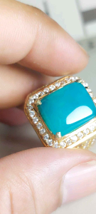 Cincin Batu Bacan Crystal Warna Spesial