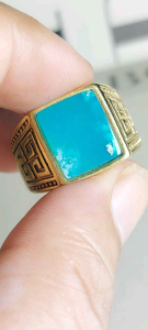 Cincin Batu Natural Bacan Doko Kotak Elegant