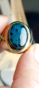 Batu Bacan Doko Natural Cincin Batu Bacan pria