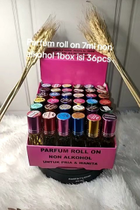Parfum roll on non alkohol 7ml perbox isi 36pcs (standar) Campur