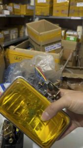 Đèn pha ô tô phá sương. Đèn trợ sáng HT88 trắng vàng điện 12/24v