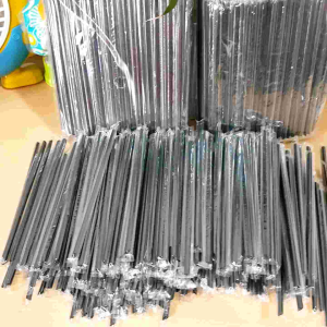 Sedotan Bubel Steril Hitam Polos 6mmx20cm & Hygienis Food Grade Straw Isi 250pcs Es Teh Kopi Jus