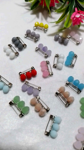 [ Harga eceran ] 1pcs/Bros dagu hijab kristal ceko 2cm/peniti grad A/bros serbaguna