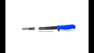 MEFE 12” Professional Slicing Knife Blue Fibrox Handle