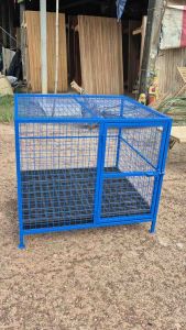 กรงสุนัขขนาดใหญ่ ขนาดสูง90*90*104ซม. รุ่น3แผ่นสแลส รับน้ำหนักได้150กิโล ส่งแบบสำเร็จตามรูปพร้อมใช้งานได้เลยครับ