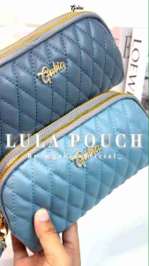 Lula pouch bordir dompet wanita dengan 2 resleting utama by Gabia