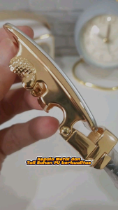 Sabuk Gesper Ikat Pinggang Pria Model Rel Superman Gold