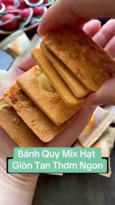 (Sỉ) [HÀNG LOẠI 1 ]1 thùng BÁNH QUY GIÒN mix hạt dinh dưỡng(43-45 cái)