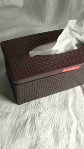 Tempat Box tissue plastik motif rotan
