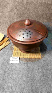 CENTING NASI GERABAHSANGKUL NASI TANAH LIAT WADAH BAKUL NASI TRADISIONAL ART INDONESIA Sayur Coklat