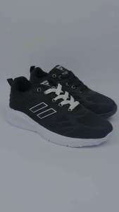 Flazo Sepatu Sekolah Hitam Putih Sepatu Kerja Sneakers Hitam Keja Casual