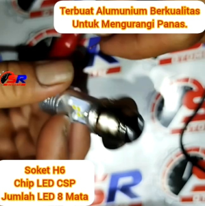 Lampu Depan LED Motor Yamaha Mio Sporty Soket H6 T19 AC/DC 12 Volt Pengganti Dop/Bohlam Standar