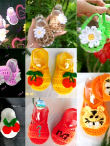 " SHOP MỚI" dép len quai ngang cho bé  dép lưới len handmade cho bé trai bé gái từ sơ sinh đến 2 -3 tuổi tập đi nhiều màu xinh xắn có thêu tên trang trí theo yêu cầu