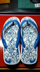 รองเท้าแตะแกะลาย #ช้างดาวแกะสลัก รบกวนอ่านรายละเอียดก่อนสั่งซื้อ ครับ