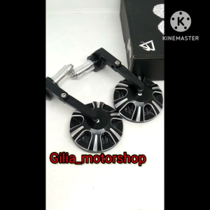 SPION JALU BULAT IMPORT SHENAO CARBON FLOWER MIRROR WHITE TIPE JALU BULAT UNIVERSAL