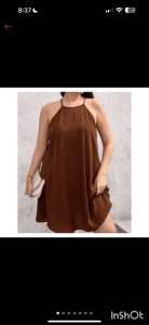 Plus Size Halter Neck Sleeveless Mini Dress - HALTER DRESS