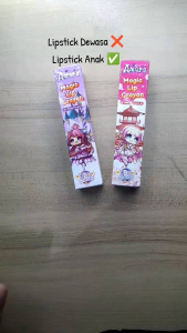 AMARA Magic Lip Crayon 4in1 Lipstik anak 3 warna plus pelembab Pemerah Kosmetik Bibir Lipstick Pencerah