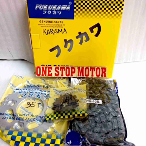 GIR GEAR SET GIR PAKET DRIVE CHAIN KIT KARISMA SUPRA X 125 FUKUKAWA 428H-104L