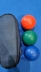 Plastic Bocce Balls set of 3 pcs with Bag 67cm diameter in easy carryon bag