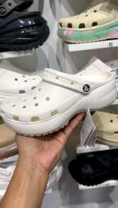 Sandal Crocs Wanita Classic Platfoam Tinggi 5 cm Sangat Ringan Paking Box Crocs* Made Vietnam