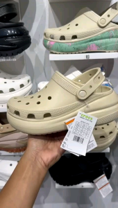 Sandal Crocs Wanita Crush Clog Tinggi 6 cm Paking Box Crocs Made Vietnam