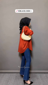 Celana Jeans Highwaist Cutbray Wanita Volt.2