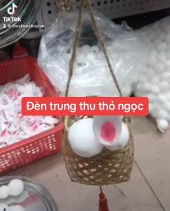 Thỏ bông thỏ ngọc handmade làm đèn lồng trung thu