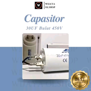 Kapasitor Capasitor 30uf 450VAC Bulat Colok - Kabel Runing/AKENO