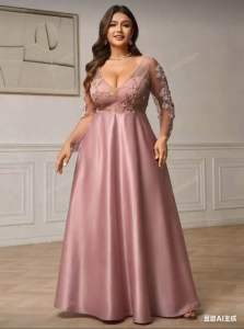 Melody Plus Size Autumn & Winter Dress Women Halloween Costume Christmas Dress Wedding Guest Dress Elegant Embroidered Lace Long Sleeve Dress For Women