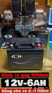 Bình ắc quy Lithium 12V - 6Ah thay thế cho Ắc quy xe máy